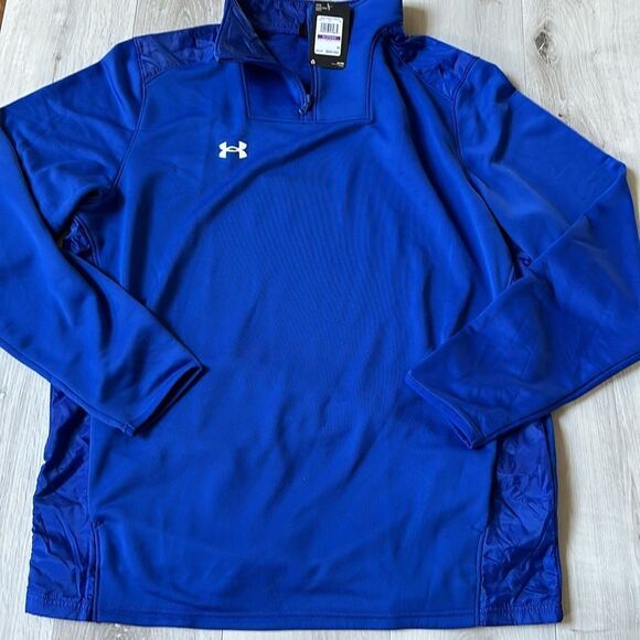Under Armour Men's UA Command ¼ Zip‎ Top Royal Blue 2XL Nwt - Picture 4 of 6